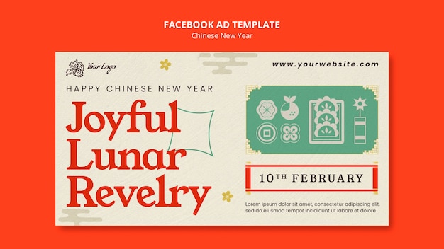 chinese new year celebration facebook template