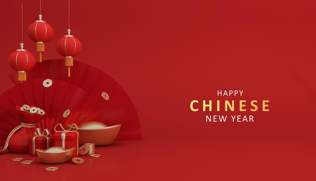 Chinese new year celebration festive background