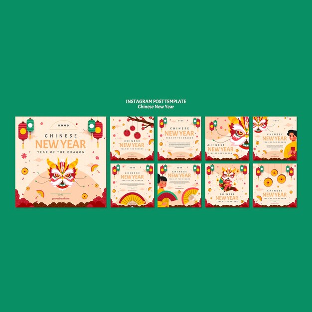 PSD chinese new year celebration  instagram posts