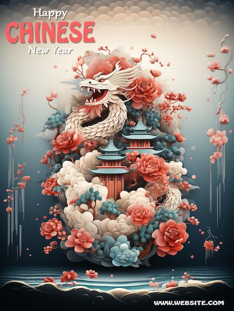 Chinese new year celebration poster