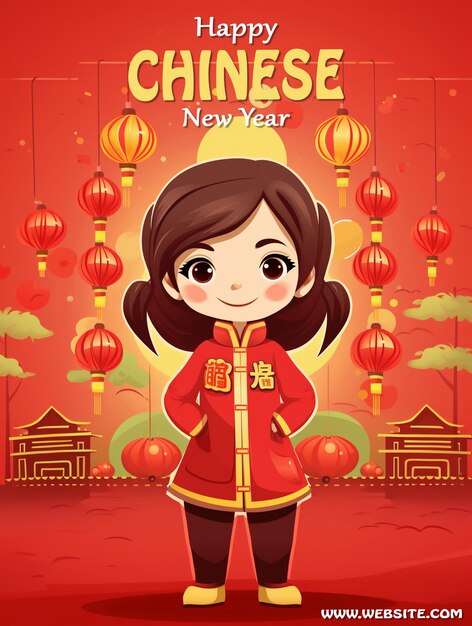 Chinese new year celebration poster