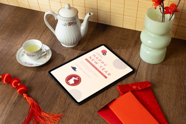 Chinese new year device mockup