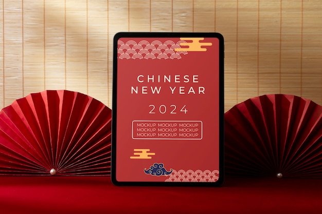 PSD chinese new year device mockup