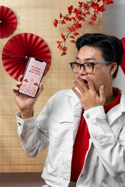 Chinese new year device mockup