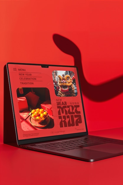 chinese new year device mockup