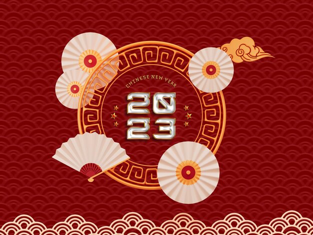 PSD chinese new year festival celebration template design with editable text effect