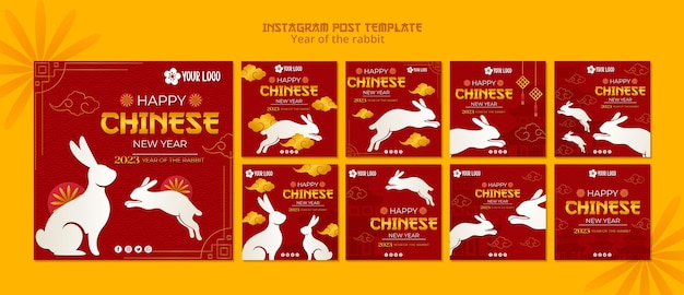 PSD 中国の旧正月のinstagramの投稿