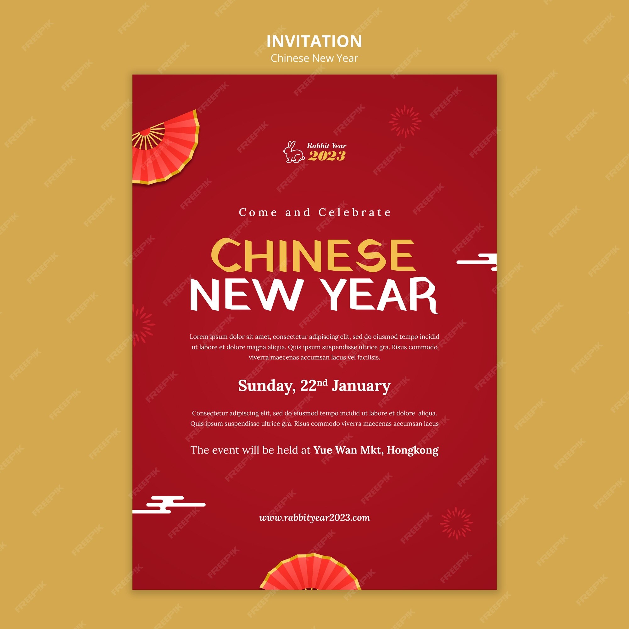 chinese new year invitation template word