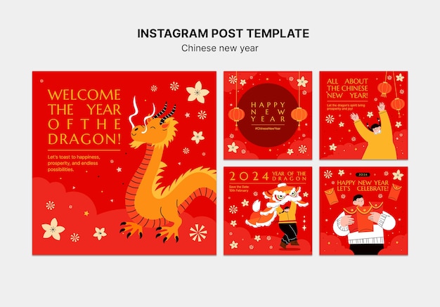 PSD chinese new year template design