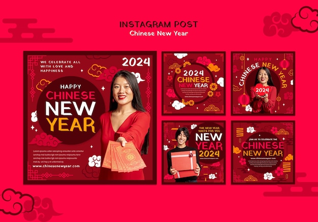 PSD chinese new year template design
