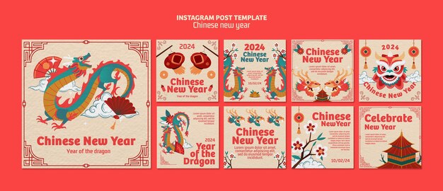 PSD chinese new year template design