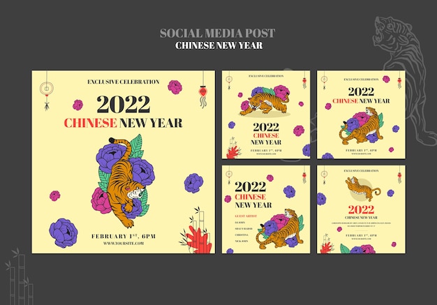 PSD chinese nieuwjaarsberichten op sociale media