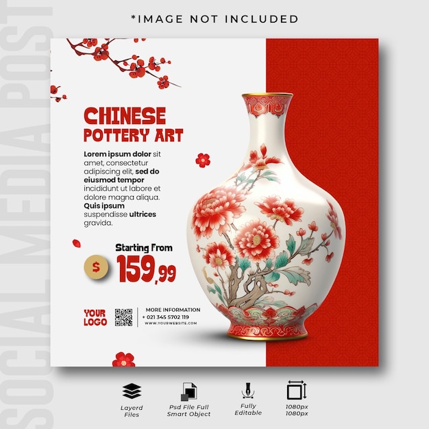 Chinese pottery arts and handcraft shop post sui social media di instagram