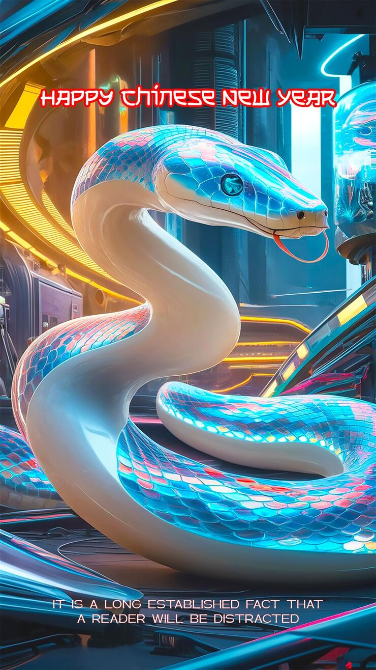 PSD chinese snake wallpaper with a snake new year