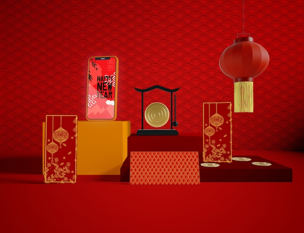Китайский традиционный дизайн на новый год