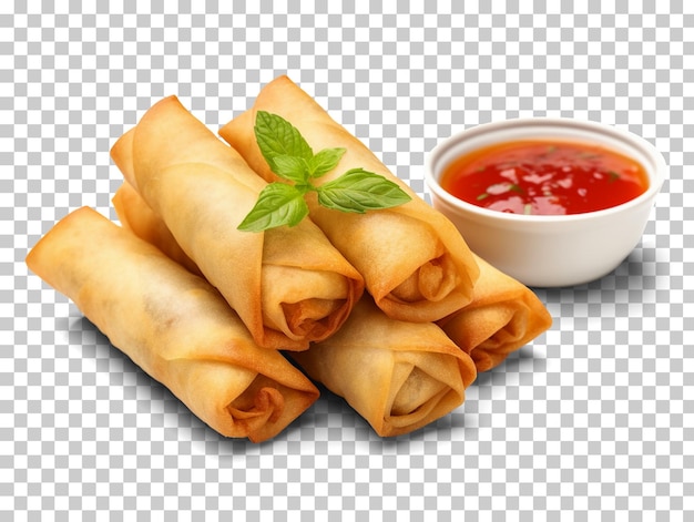 PSD chinese traditional spring rolls isolated on transparent background png psd