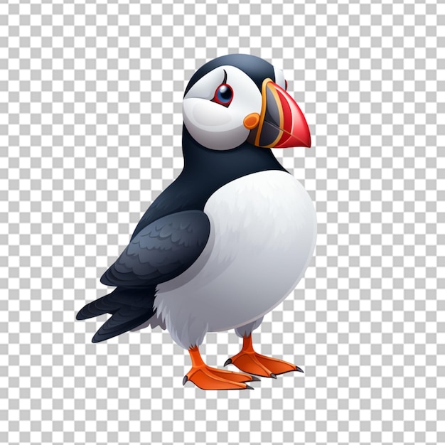 PSD chinstrap penguin on white background