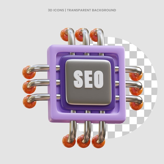 Chip Procesor Komputer Seo Silnik 3d Ikona