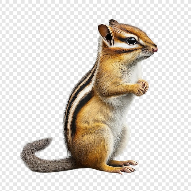 Chipmunk는 투명한 배경 Psd에 Png를 고립했습니다.