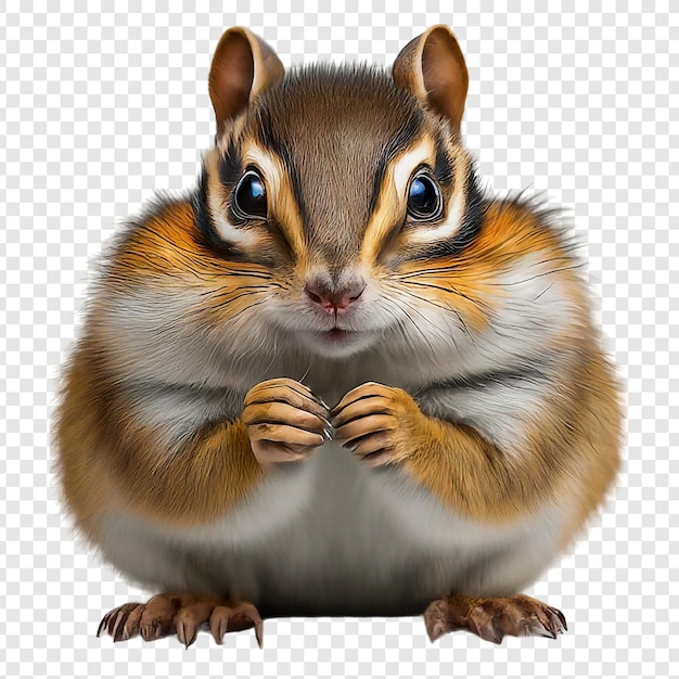 Chipmunk isolated png on transparent background psd