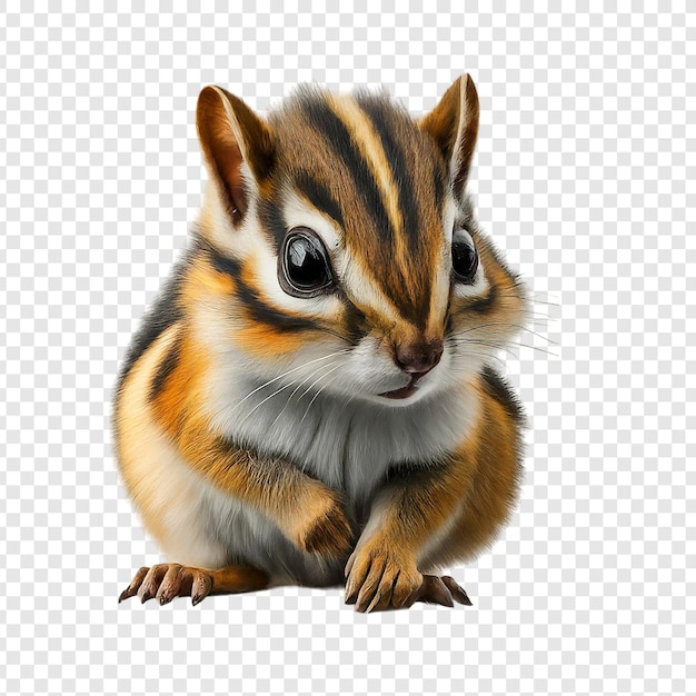 Chipmunk isolated png on transparent background psd