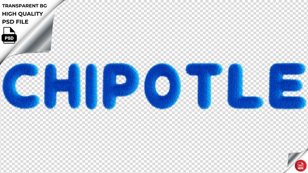 PSD chipotle 타이포그래피 블루 플러피 텍스트 psd 투명