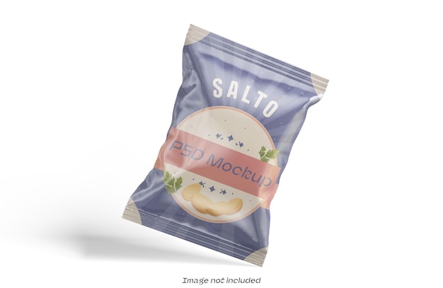 Chips packaging mockup editable psd isolated on white background