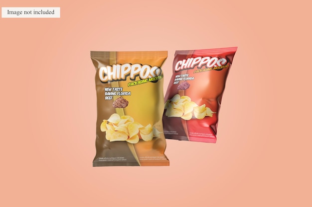 Chips packaging mockup voor het presenteren van uw ontwerp aan klanten