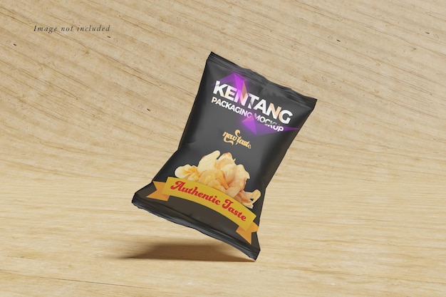 chips pouch packaging mockup