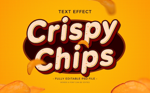 PSD chips teksteffect