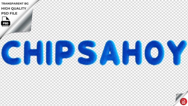 PSD chipsahoy 타이포그래피 블루 플러피 텍스트 psd 투명