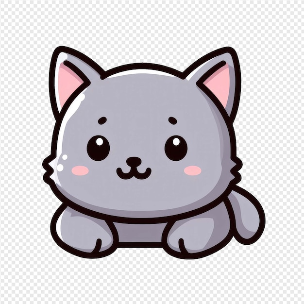 PSD chirpy cat png sticker