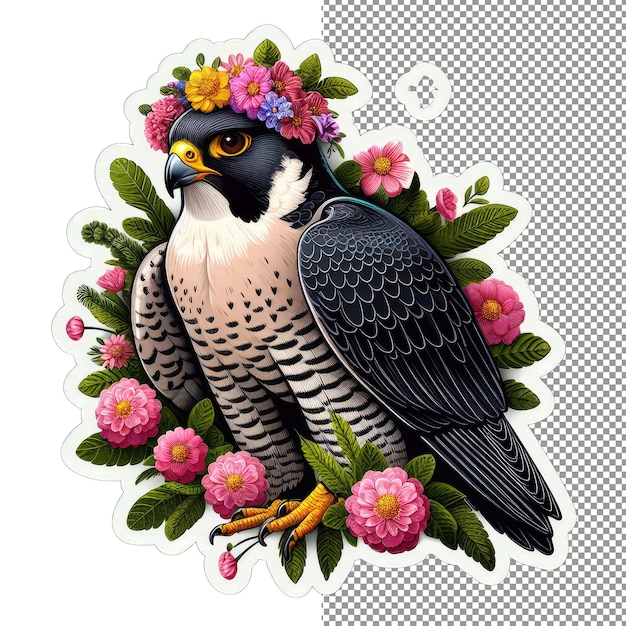 PSD chirpy charm bird face sticker chic