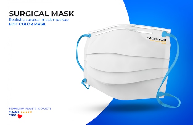 Chirurgisch masker mockup