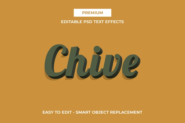 Chive - 3d pantone color text effect шаблон