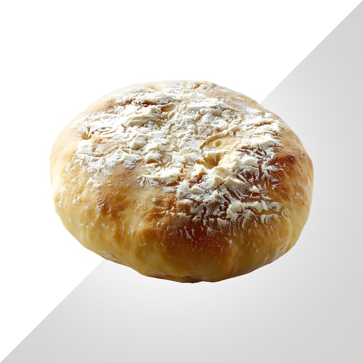 PSD chleb jest pokazany z obrazem bagel na nim