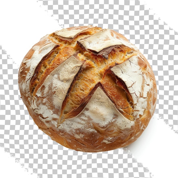 PSD chleb z krzyżem na nim i białym tle
