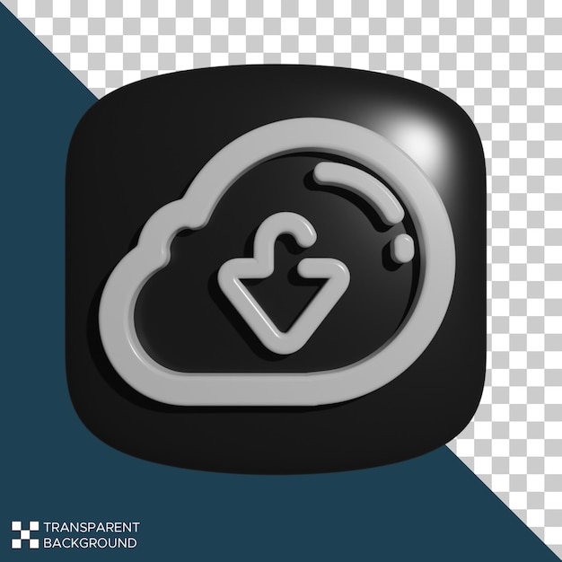 PSD chmura 3d pobierz ikona logo design