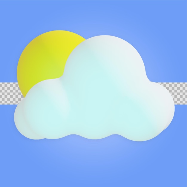 Chmura pogody 3d ilustracja