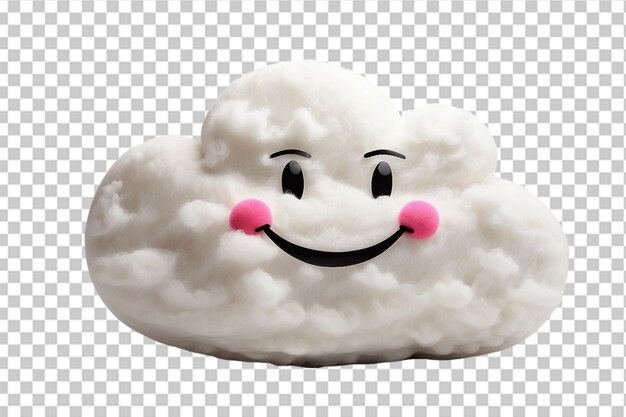 PSD chmury 3d z uśmiechniętą twarzą