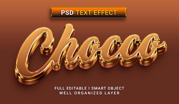 Chocco 3D-stijl teksteffect