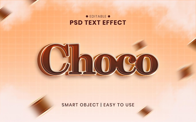 Choco 3d tekst effect