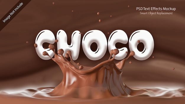 Шаблон текстовых эффектов choco 3d