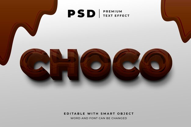 Choco modern bewerkbaar teksteffect