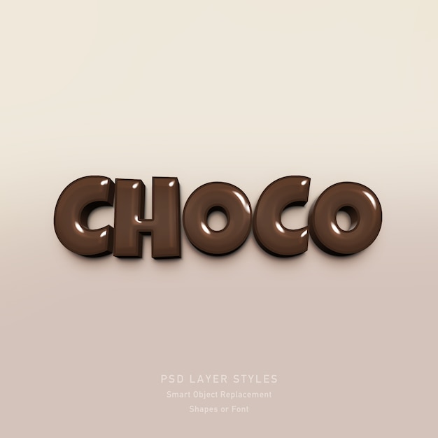 Choco text style effect