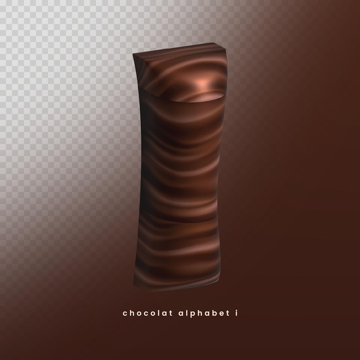 PSD chocolade 3d letter