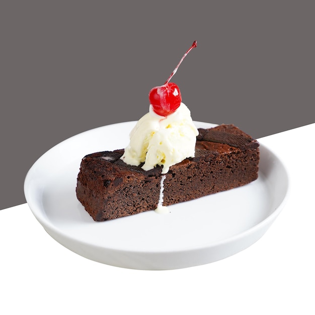 Chocolade brownie ijs