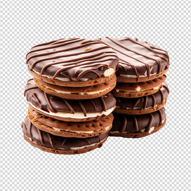 Chocolade koekje op doorzichtige achtergrond png