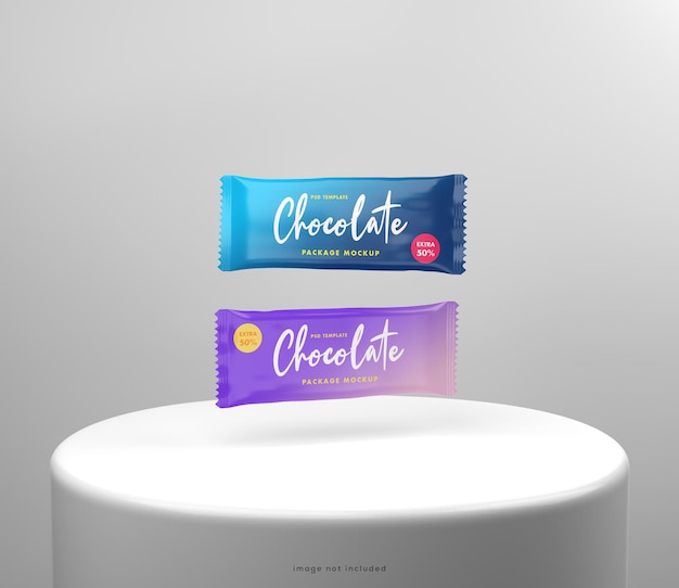 Chocolade snackbar mockup