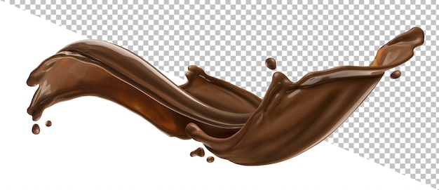 Chocolade splash geïsoleerd